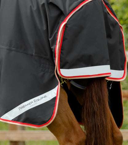 Premier Equine Buster 100g Turnout Rug with Snug-Fit Neck Cover Black