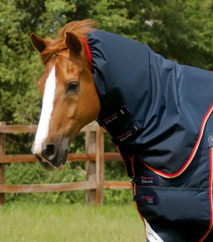 Premier Equine Buster 100g Turnout Rug with Snug-Fit Neck Cover Navy
