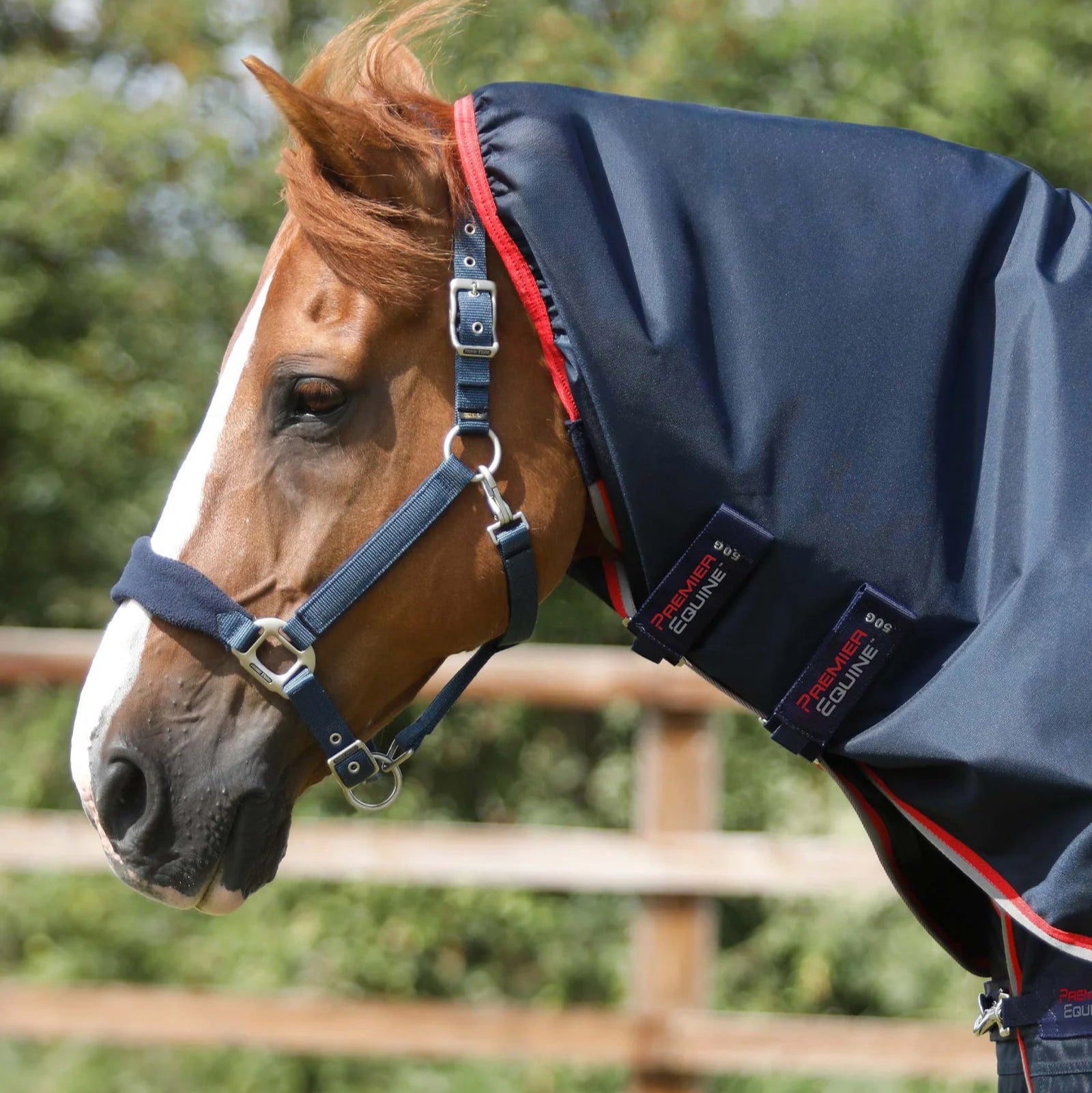 Premier Equine Buster 50g Turnout Rug with Snug-Fit Neck Cover Navy