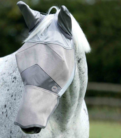 PREMIER EQUINE BUSTER FLY MASK XTRA SILVER - Horse Fly Mask UV Protection