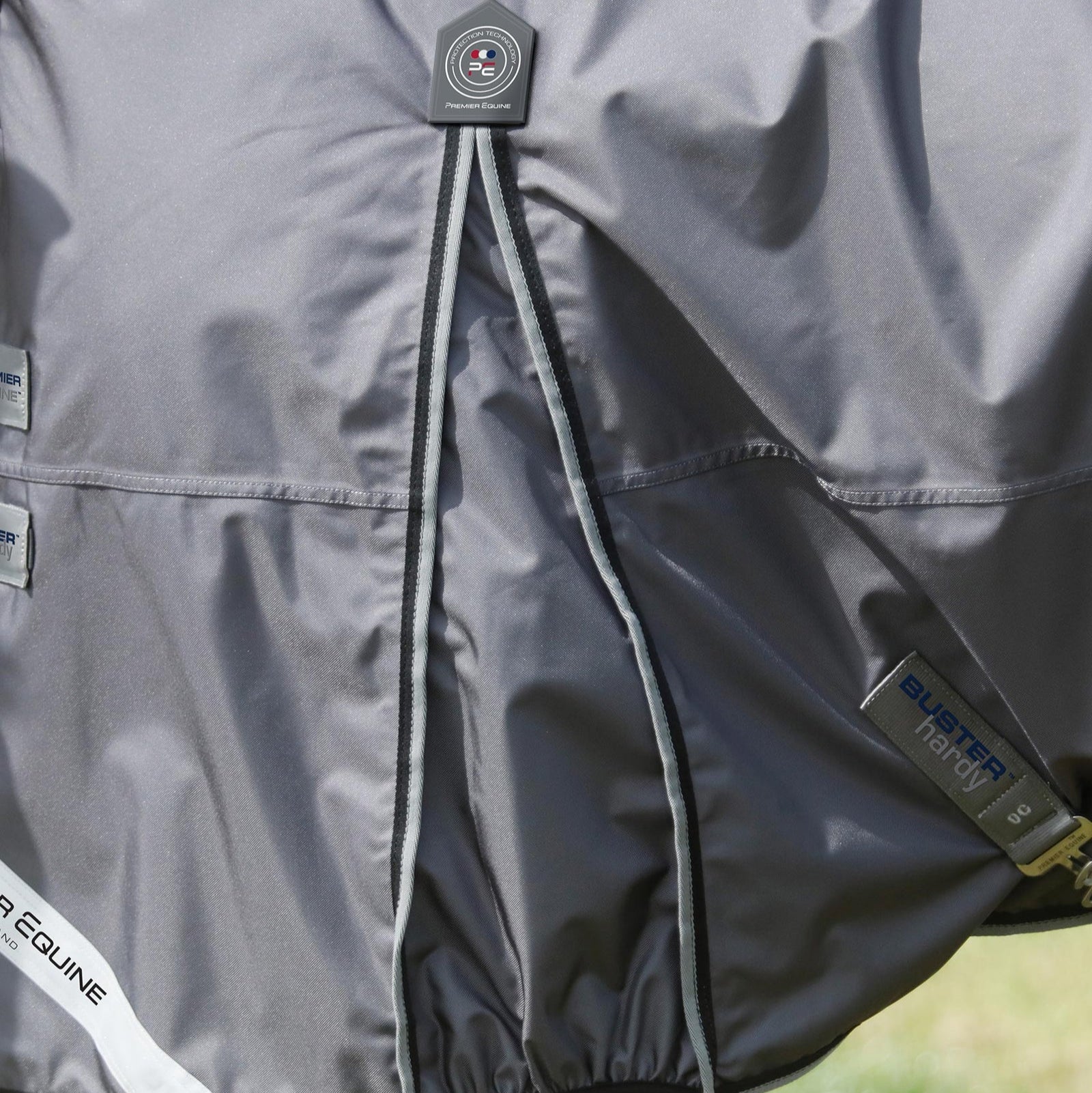 Premier Equine Buster Hardy 0g Half Neck Turnout Rug Grey