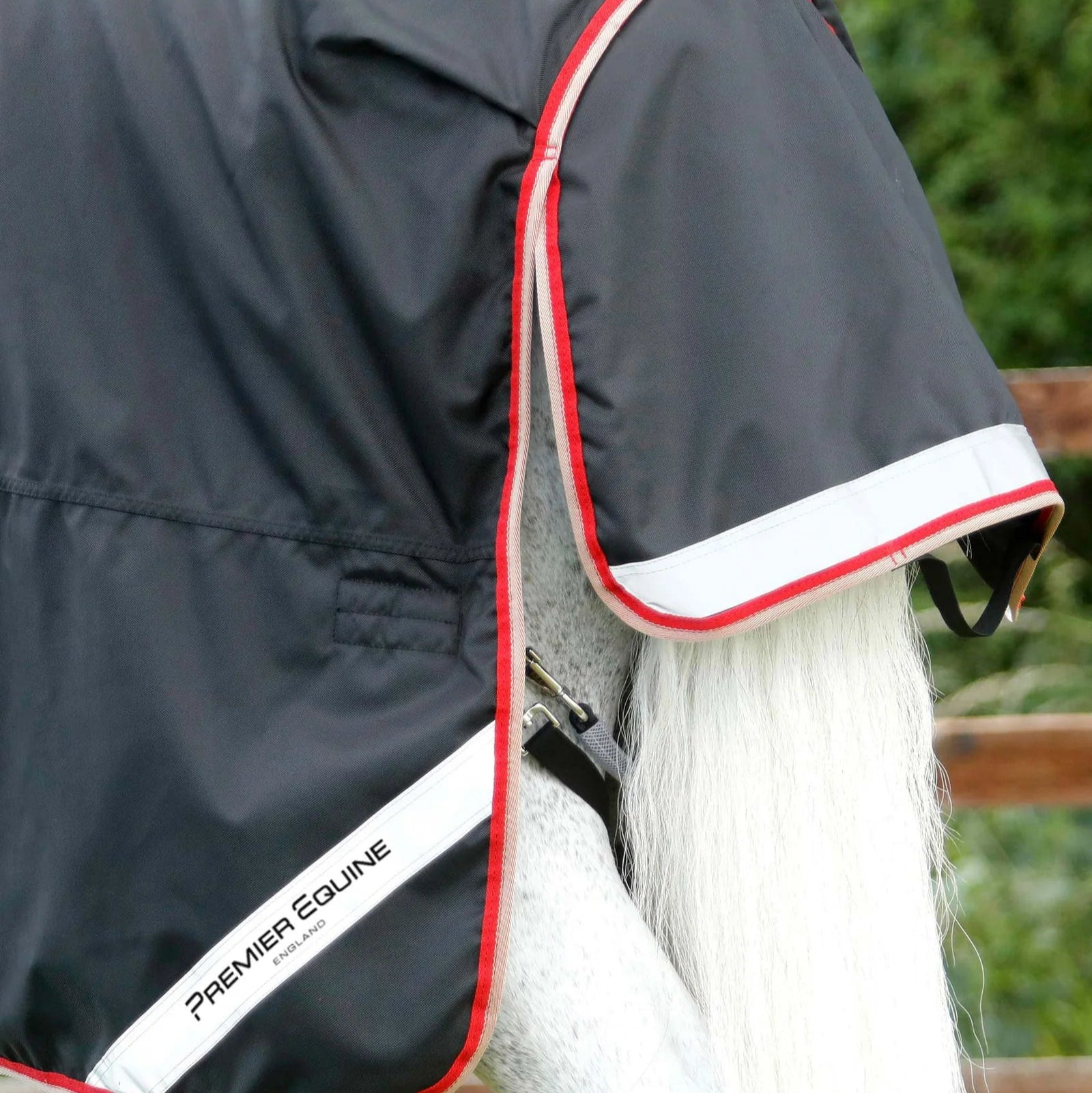 Premier Equine Buster Hardy 100g Half Neck Turnout Rug Black