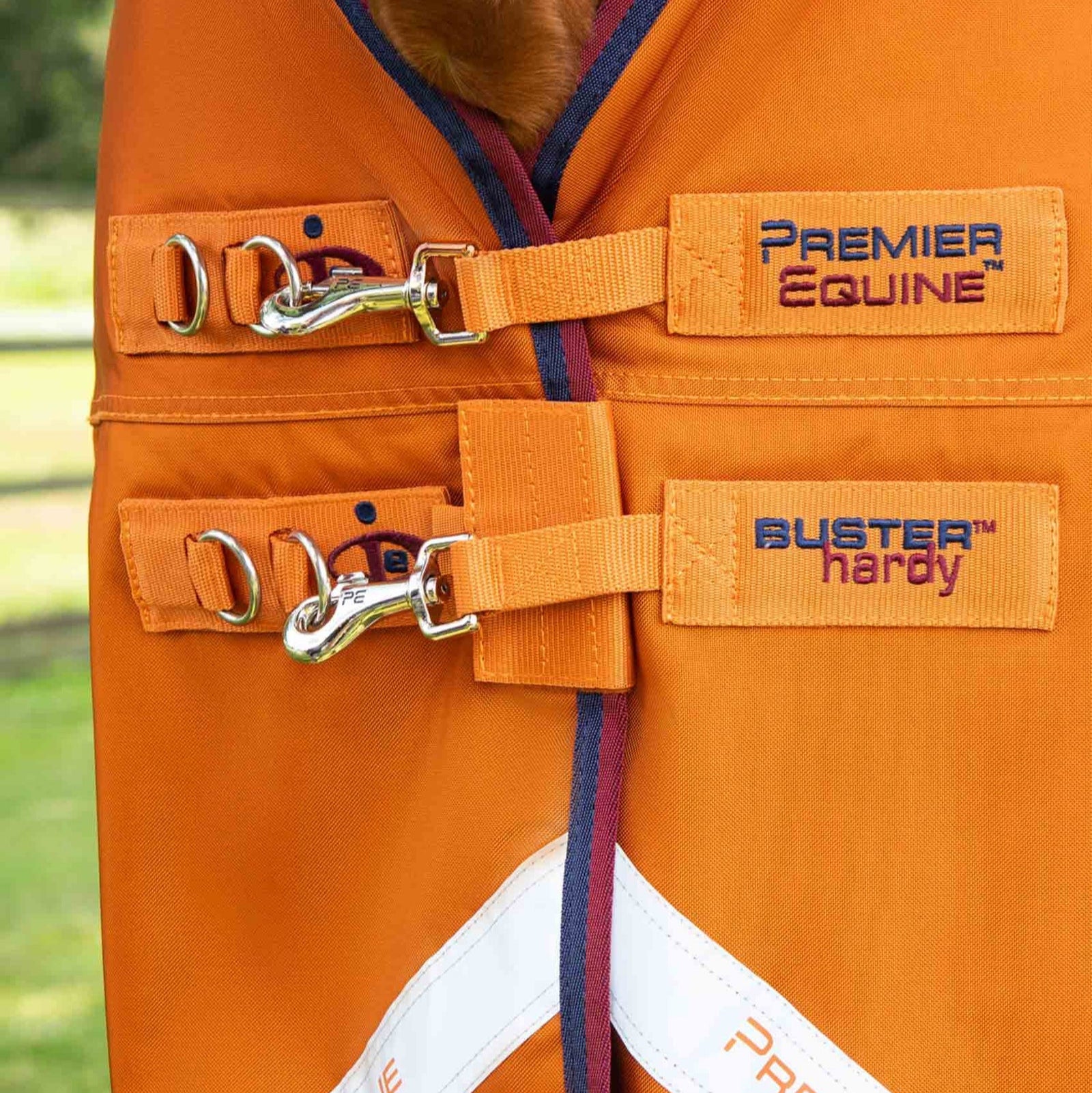 Premier Equine Buster Hardy 200g Half Neck Turnout Rug Burnt Orange