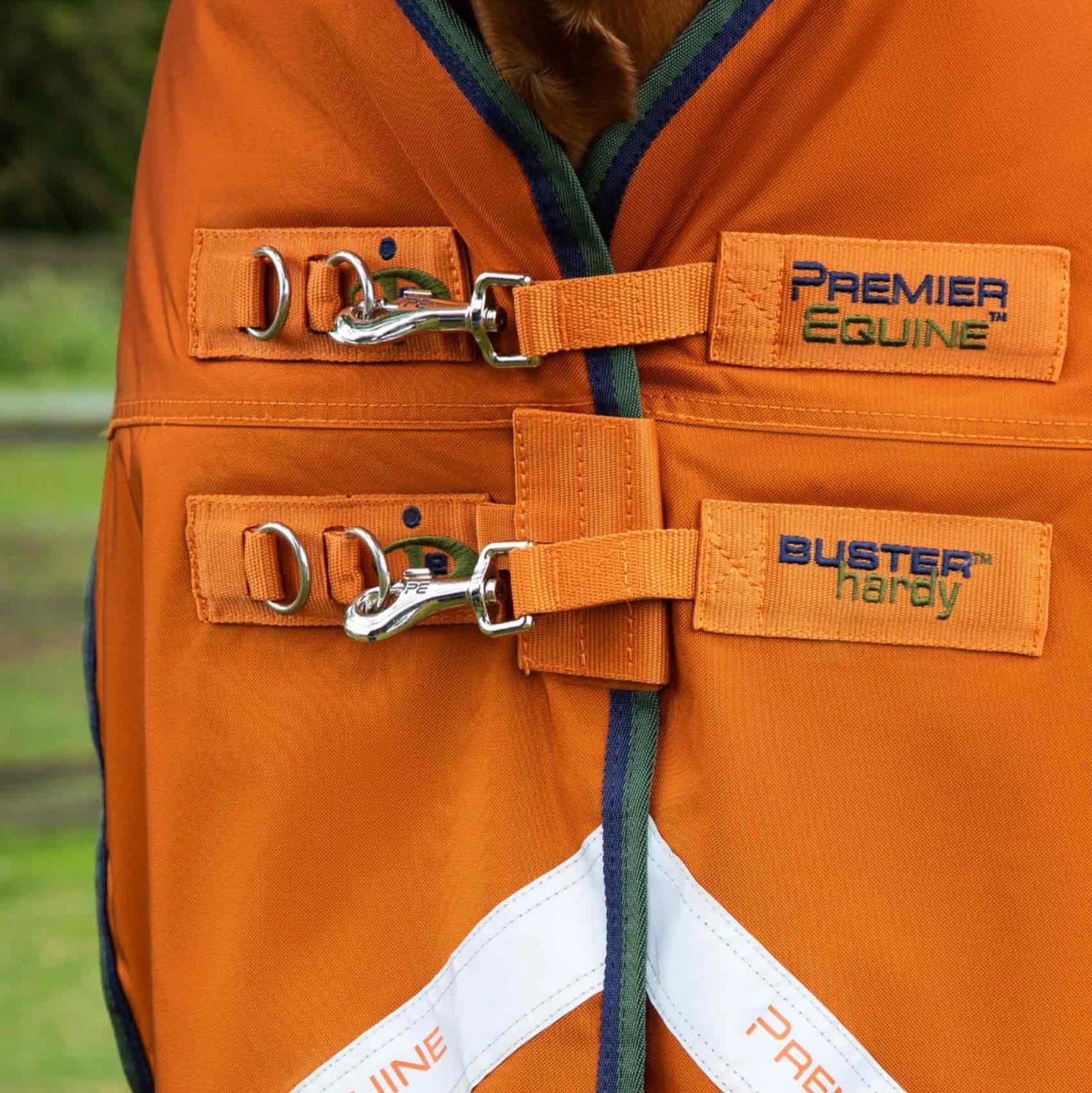 Premier Equine Buster Hardy 400g Half Neck Turnout Rug Burnt Orange