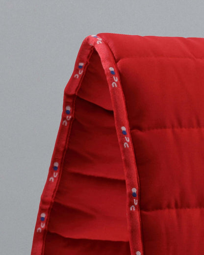 Premier Equine Buster Reversible Saddle Pad - Red: High-quality reversible saddle pad for comfortable horse riding.
