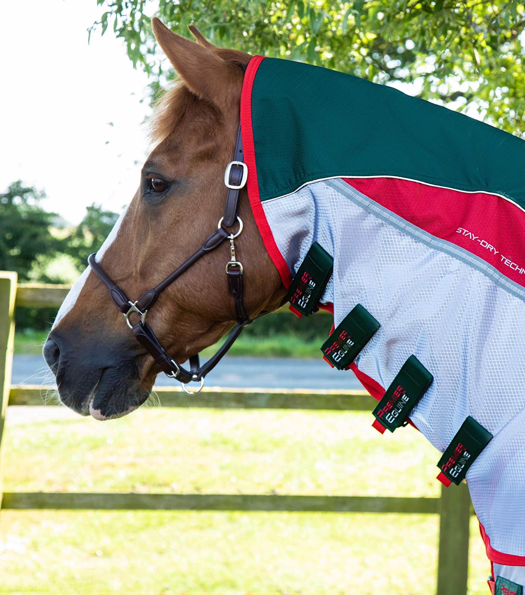 Premier Equine Buster Stay-Dry Super Lite Fly Rug with Surcingles Green