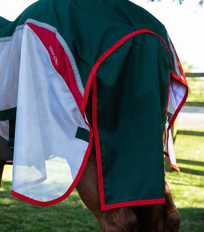Premier Equine Buster Stay-Dry Fly Rug: Green Lightweight Horse Rug with Waterproof Top & Insect Protection for Summer