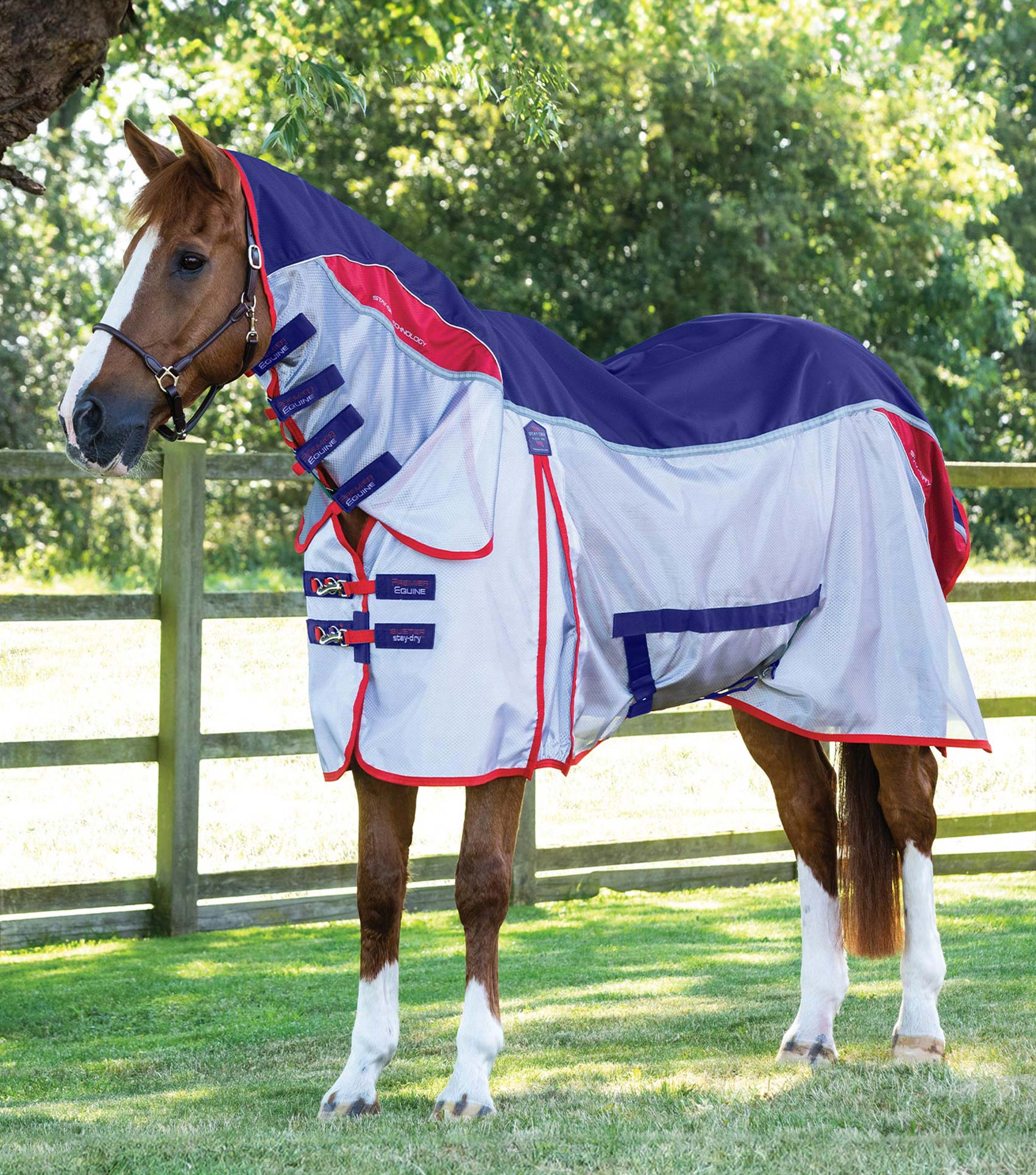 Premier Equine Buster Stay-Dry Super Lite Fly Rug with Surcingles Navy