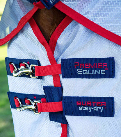PREMIER EQUINE BUSTER Stay-Dry Fly Rug - Waterproof & UV Protection. Horse Fly Sheet Detail