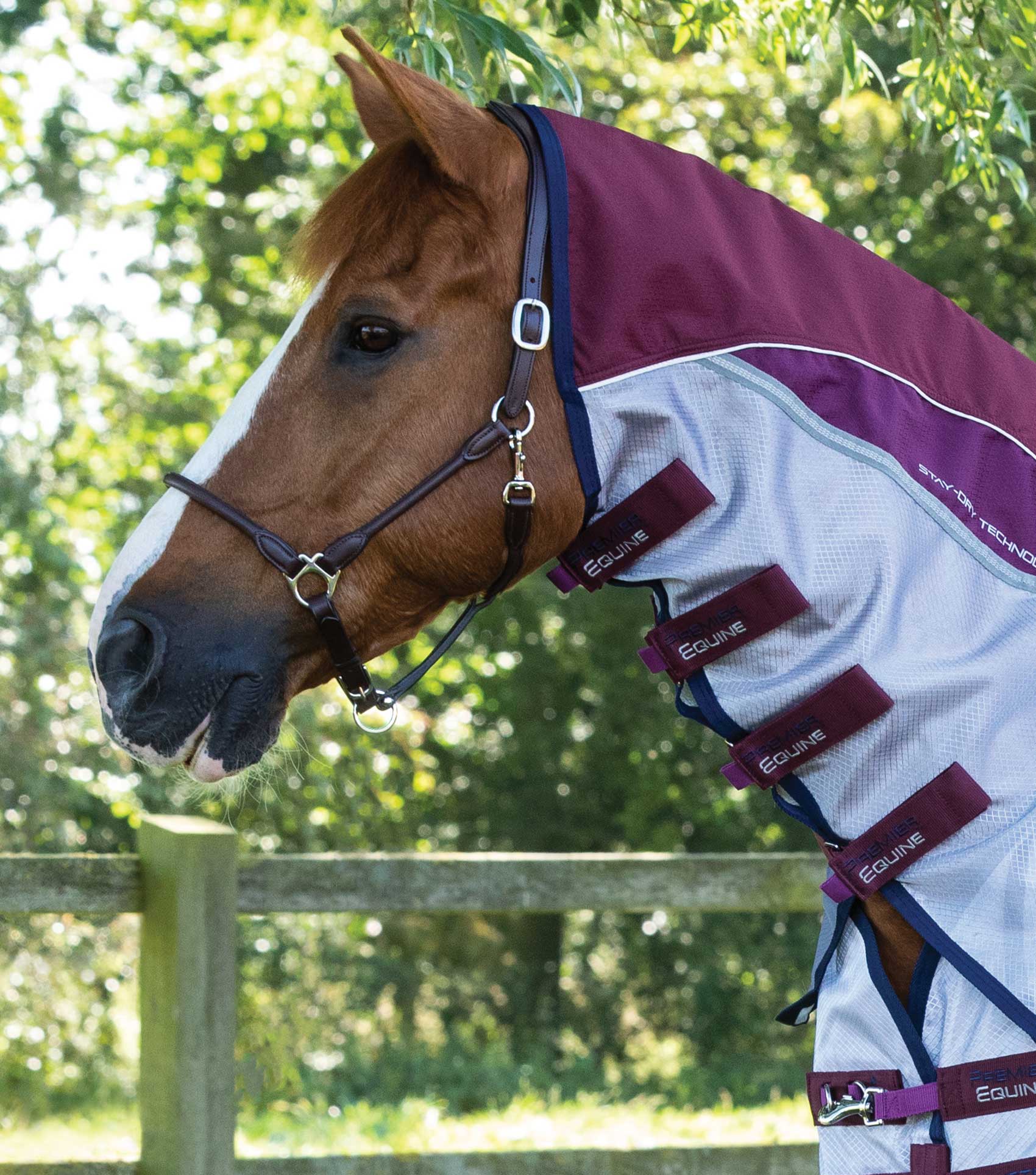 Premier Equine Buster Stay-Dry Super Lite Fly Rug with Surcingles Wine