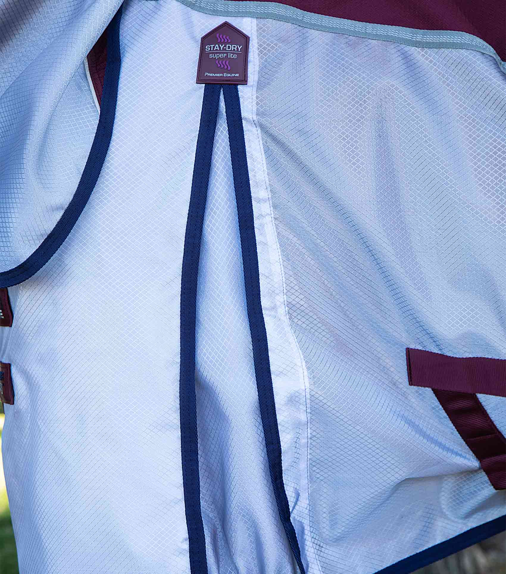 Premier Equine Buster Stay-Dry Super Lite Fly Rug with Surcingles Wine