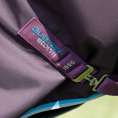 Premier Equine Buster Storm 100g Combo Turnout Rug with Snug-Fit Neck Purple