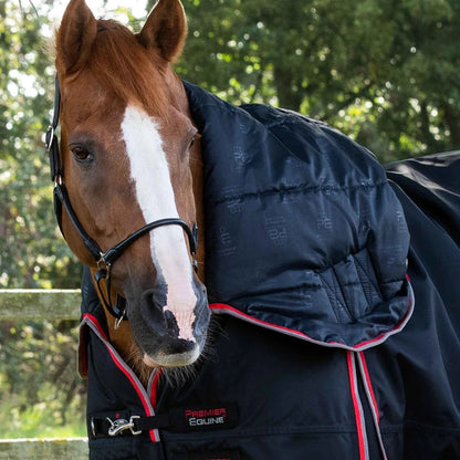 Premier Equine Buster Storm 400g Combo Turnout Rug with Snug-Fit Neck Black