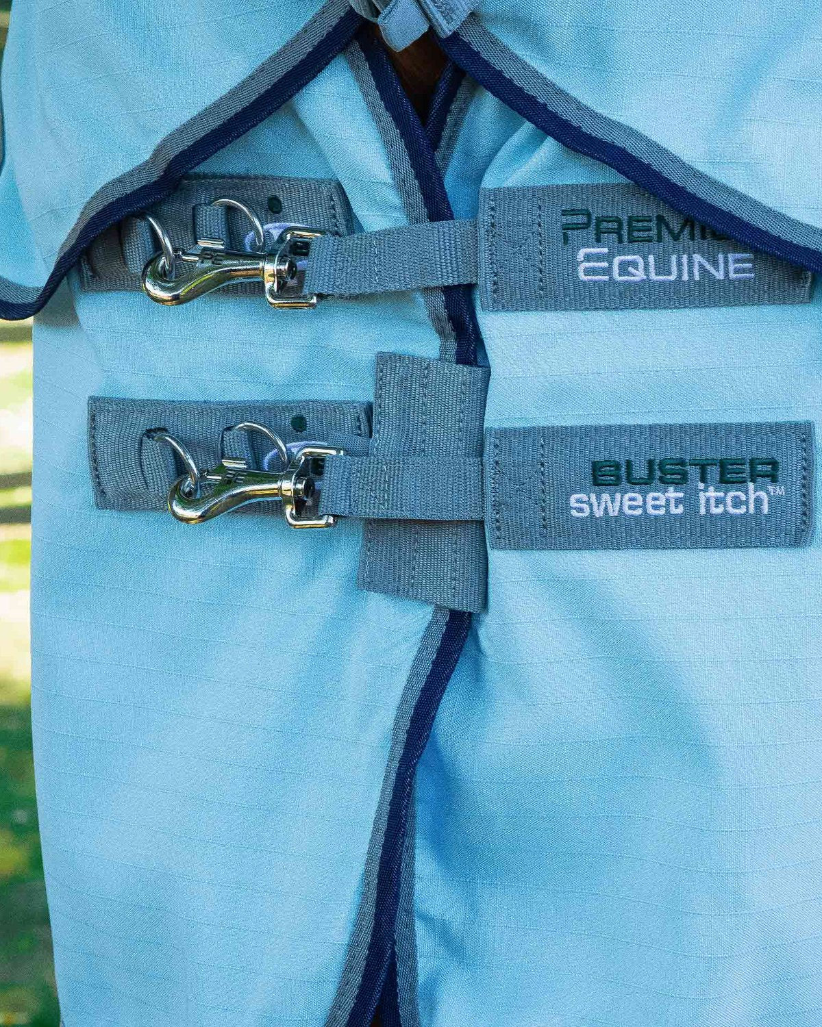 Premier Equine Buster Sweet Itch Fly Rug with Surcingles Blue