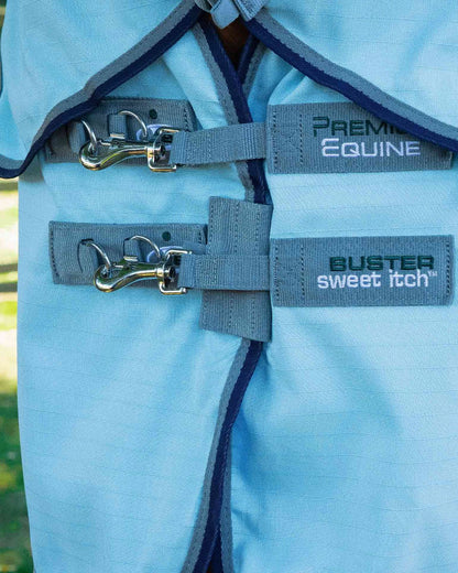 PREMIER EQUINE BUSTER SWEET ITCH Fly Rug - Blue Horse Rug from Equiflair - Protect your Horse from Sweet Itch