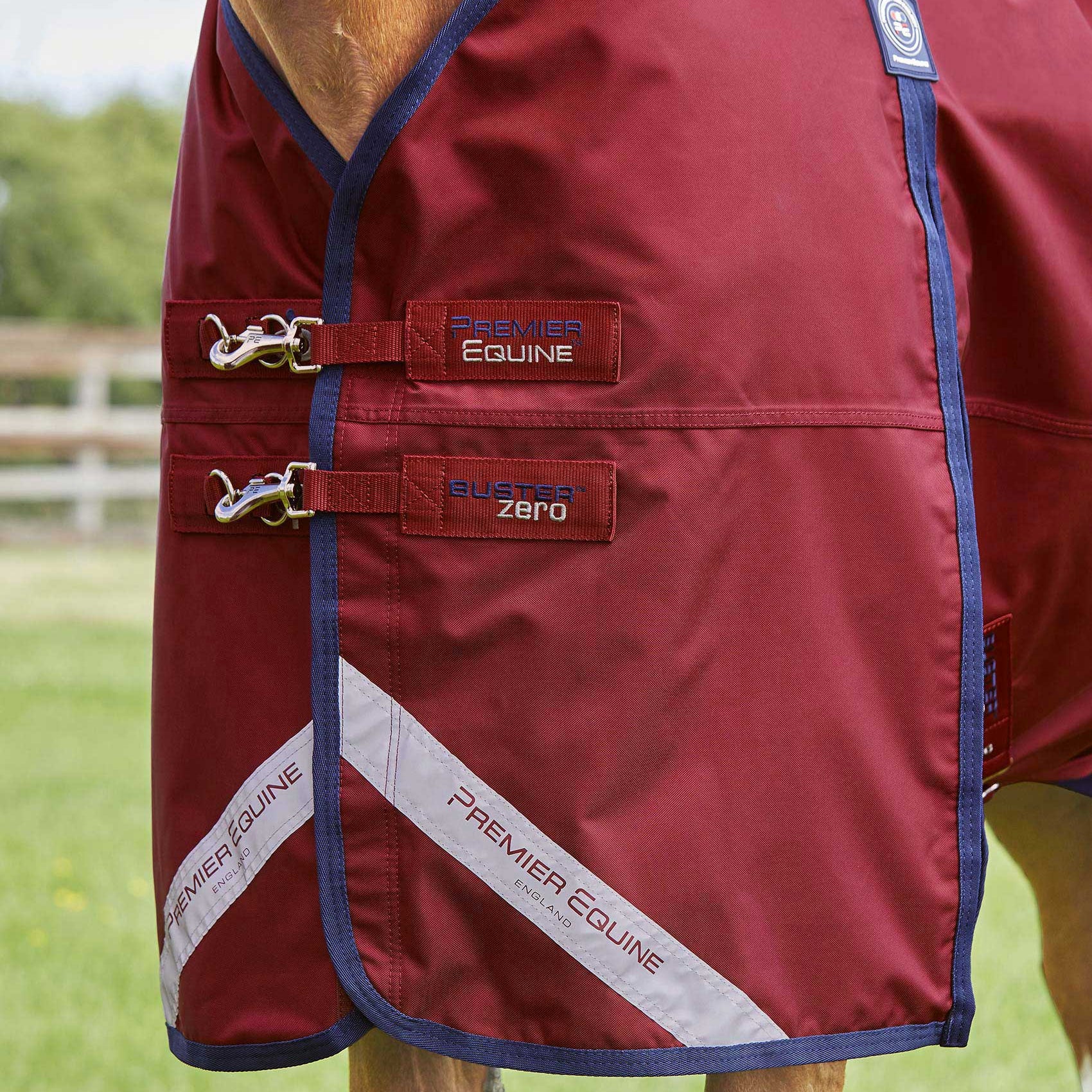 Premier Equine Buster Zero Original Turnout Rug Burgundy