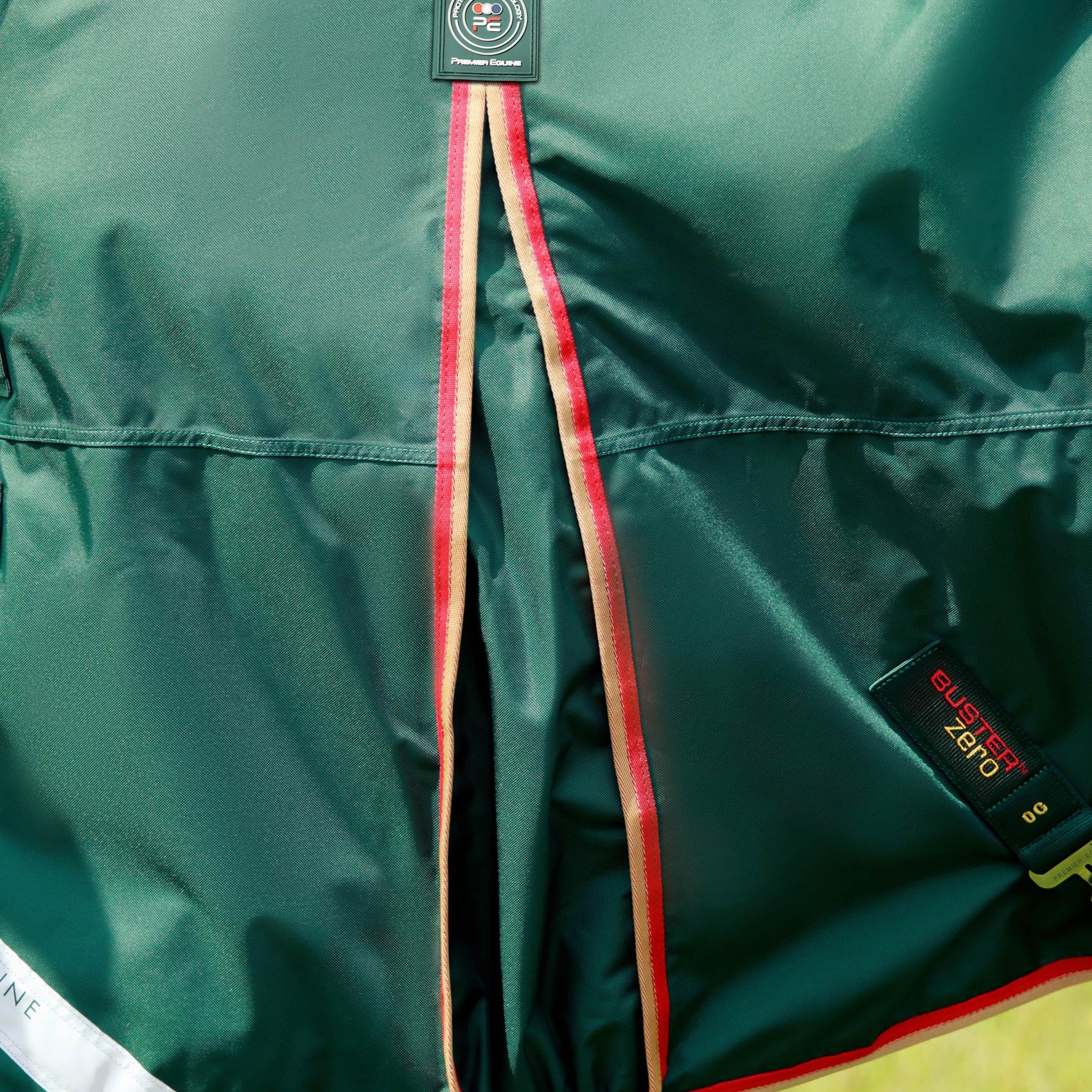 Premier Equine Buster Zero Turnout Rug with Classic Neck Cover Green