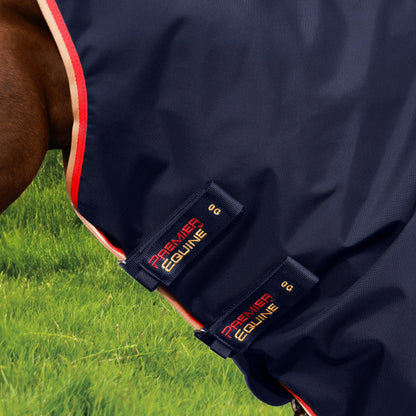 Premier Equine Buster Zero Turnout Rug with Classic Neck Cover Navy