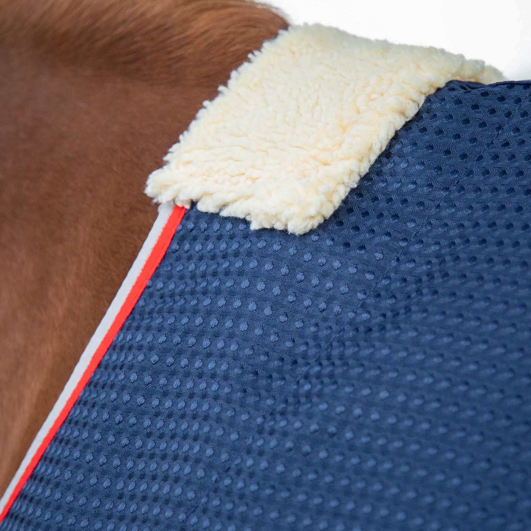 Premier Equine Navy Waffle Horse Cooler Rug from Equiflair - Wicking, Breathable Equestrian Cooling Blanket