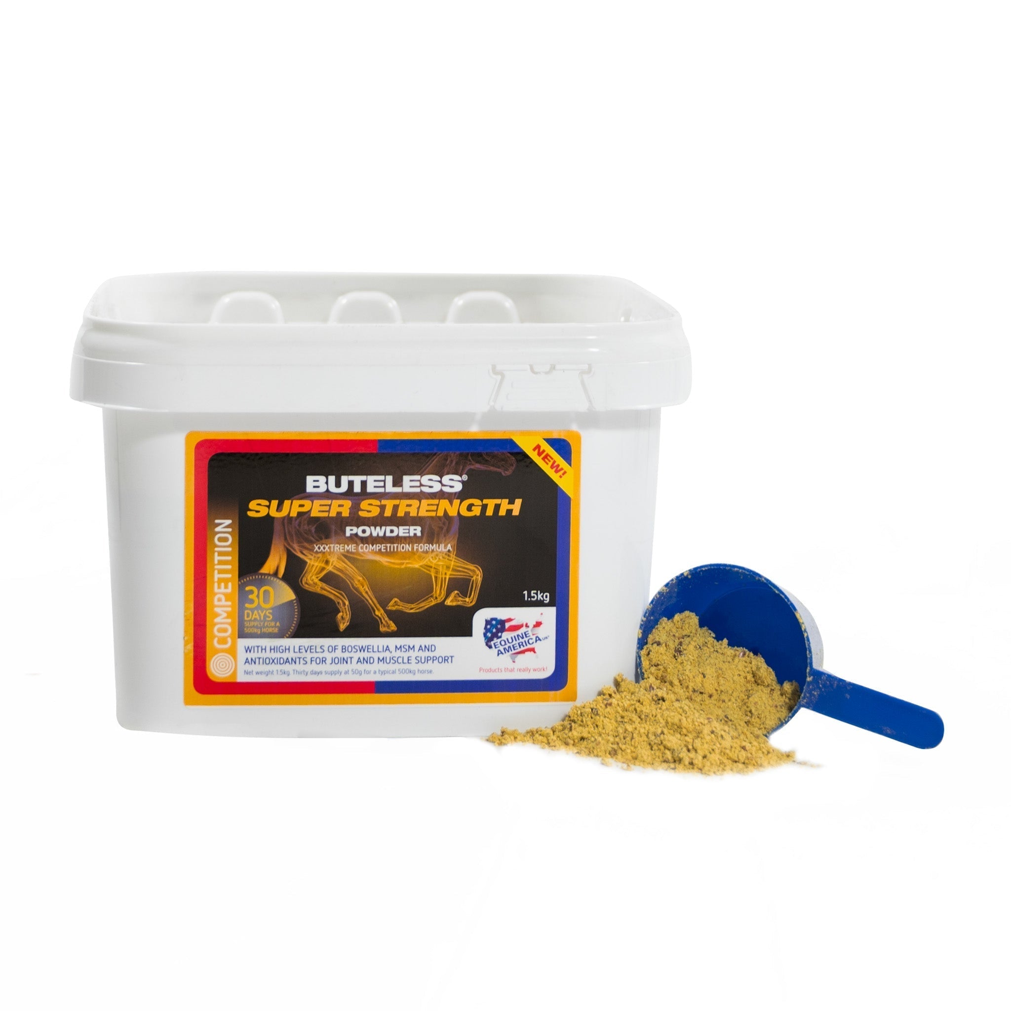 Equine America Buteless Super Strength Powder for Horse Joint and Muscle Support