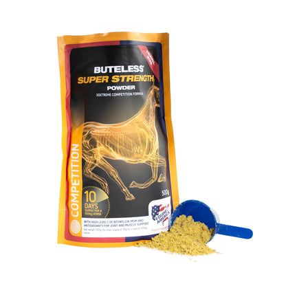Equine America Buteless Super Strength Powder for horse joint and muscle support - 500g travel size