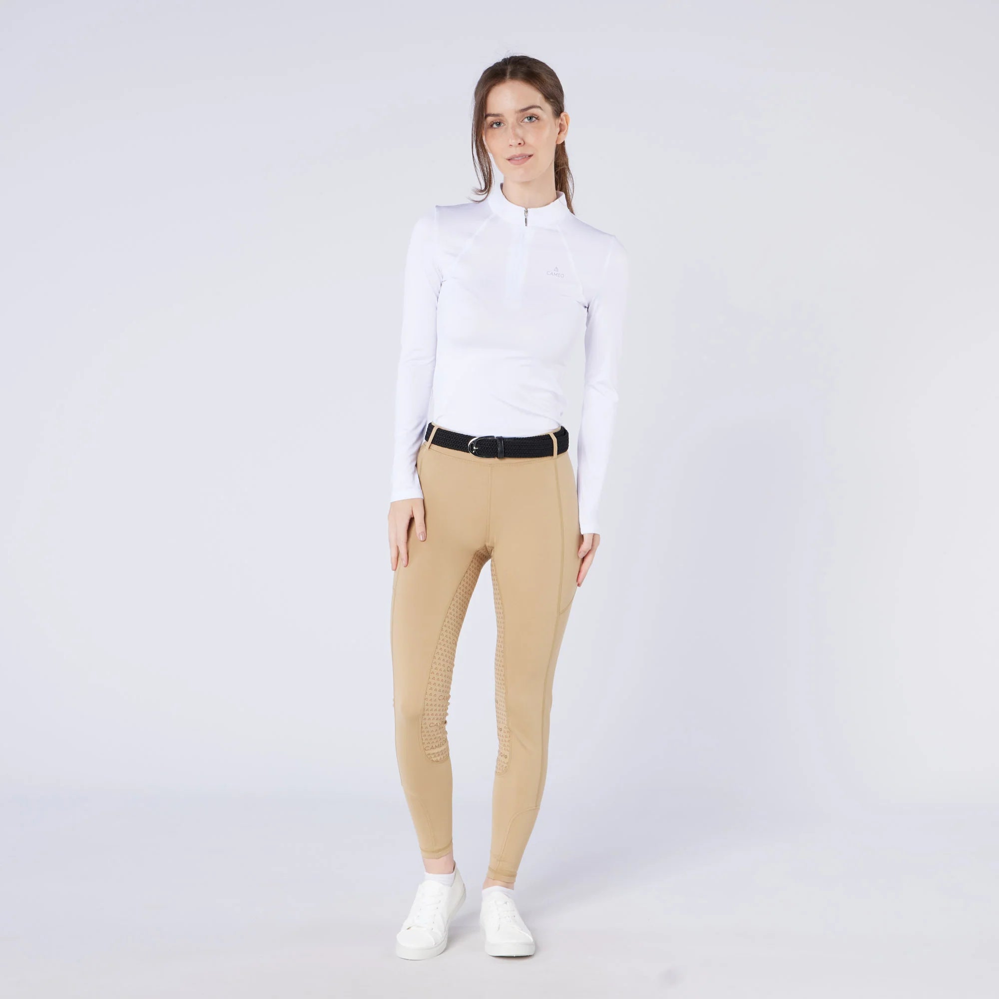 Cameo ThermoDrying Riding Tights Beige - Equestrian Riding Apparel for Women
