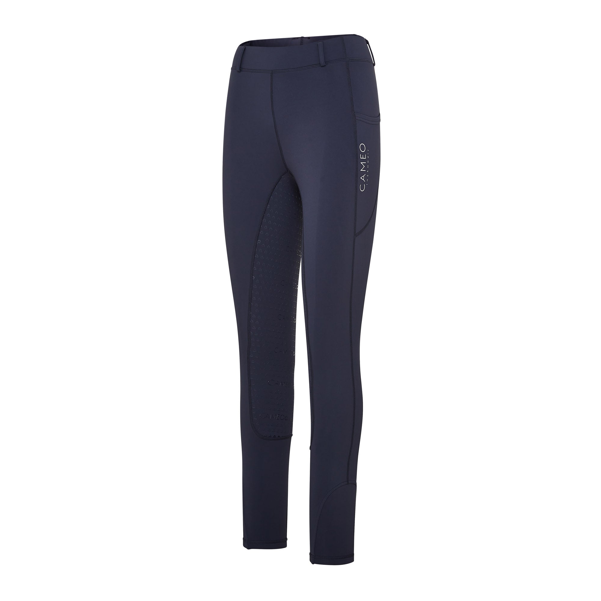 CAMEO THERMODRY Riding Tights - Equestrian Winter Riding Tights, Equiflair. Full Silicone Seat, Black, Water Resistant