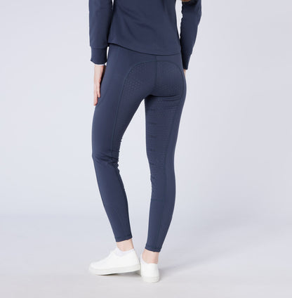 CAMEO THERMODRY Riding Tights Navy - Ecodry, Silicone Seat, Equestrian Apparel by Equiflair