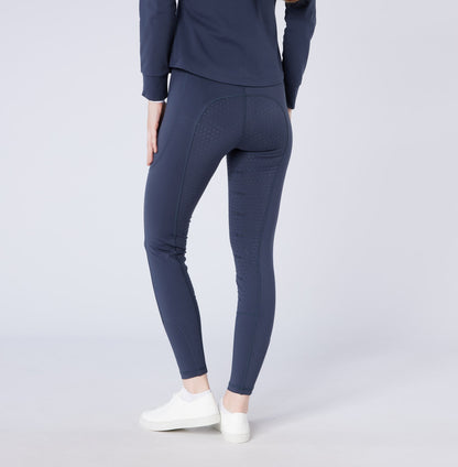 Cameo ThermoDry Navy Riding Tights - Equestrian Winter Leggings with Silicone Seat. Equiflair