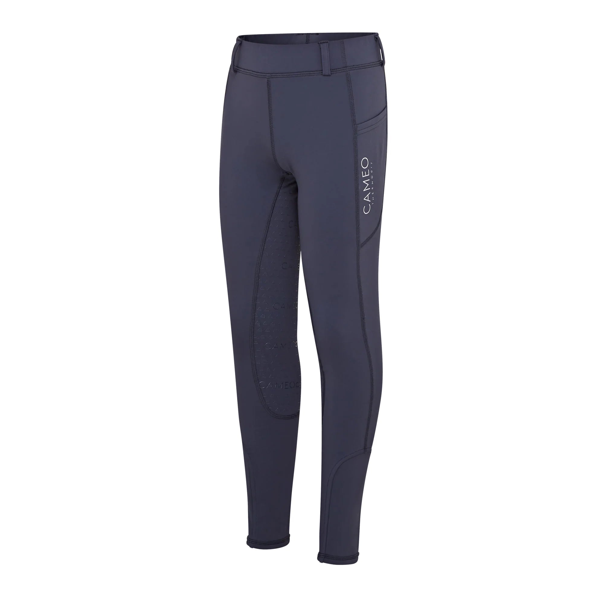 Cameo Junior Navy Riding Tights - Thermodry Equestrian Apparel with Silicone Seat