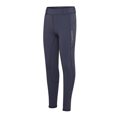 Cameo Junior Navy Riding Tights - Thermodry Equestrian Apparel with Silicone Seat