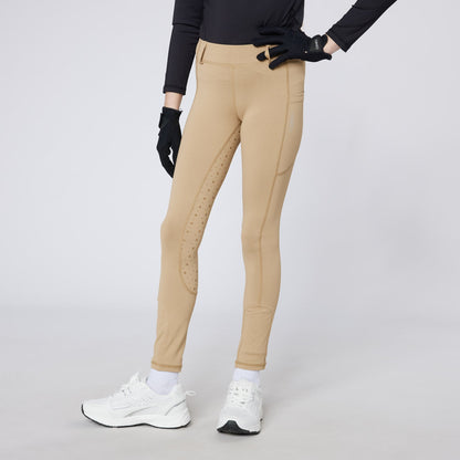 CAMEO Junior Performance Riding Tights - Equestrian Apparel, CameoTech fabric, full seat grip, phone pocket, Equiflair