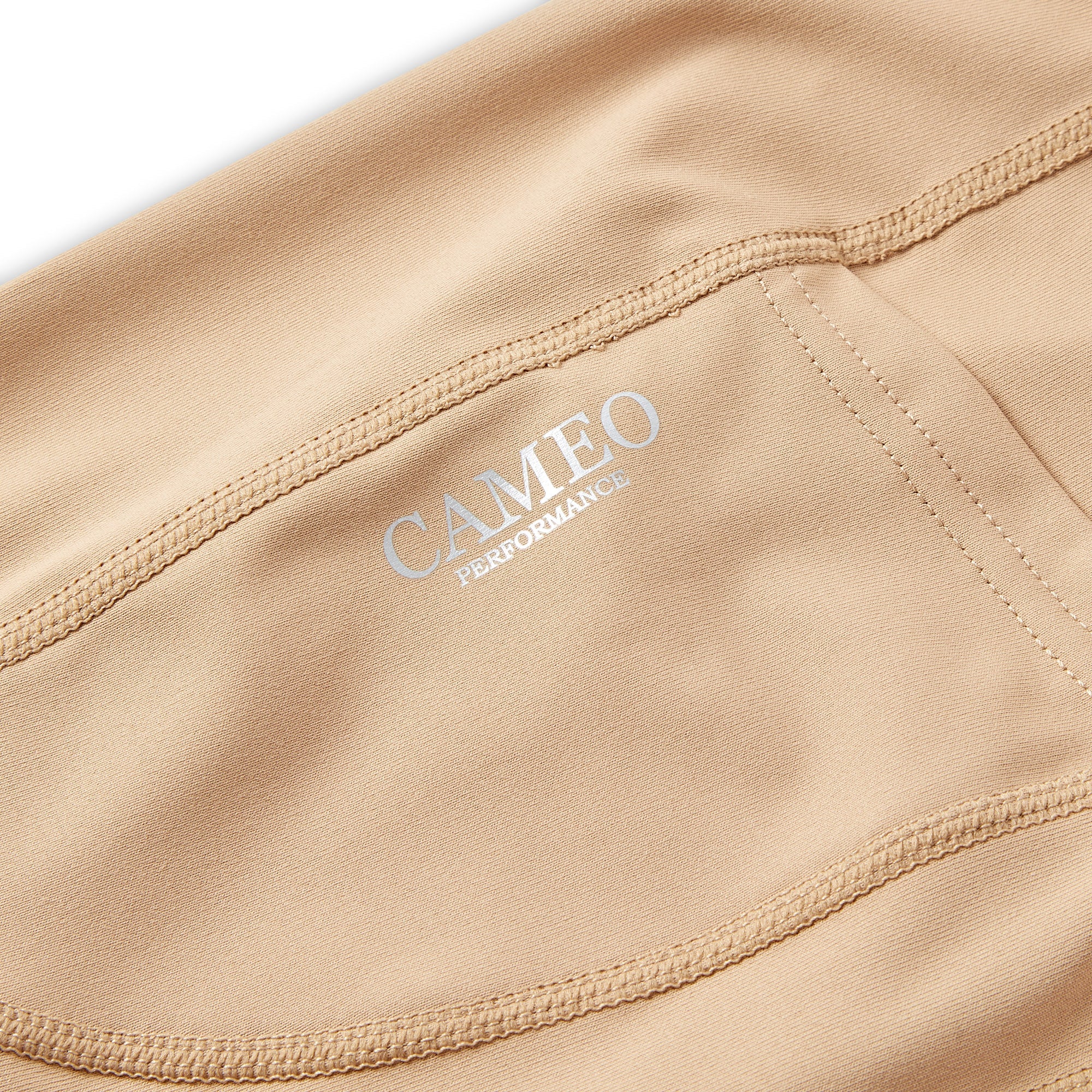 Cameo Junior Performance Riding Tights Pale Grey: Equestrian apparel with CameoTech fabric & silicone grip for comfort and flexibility.