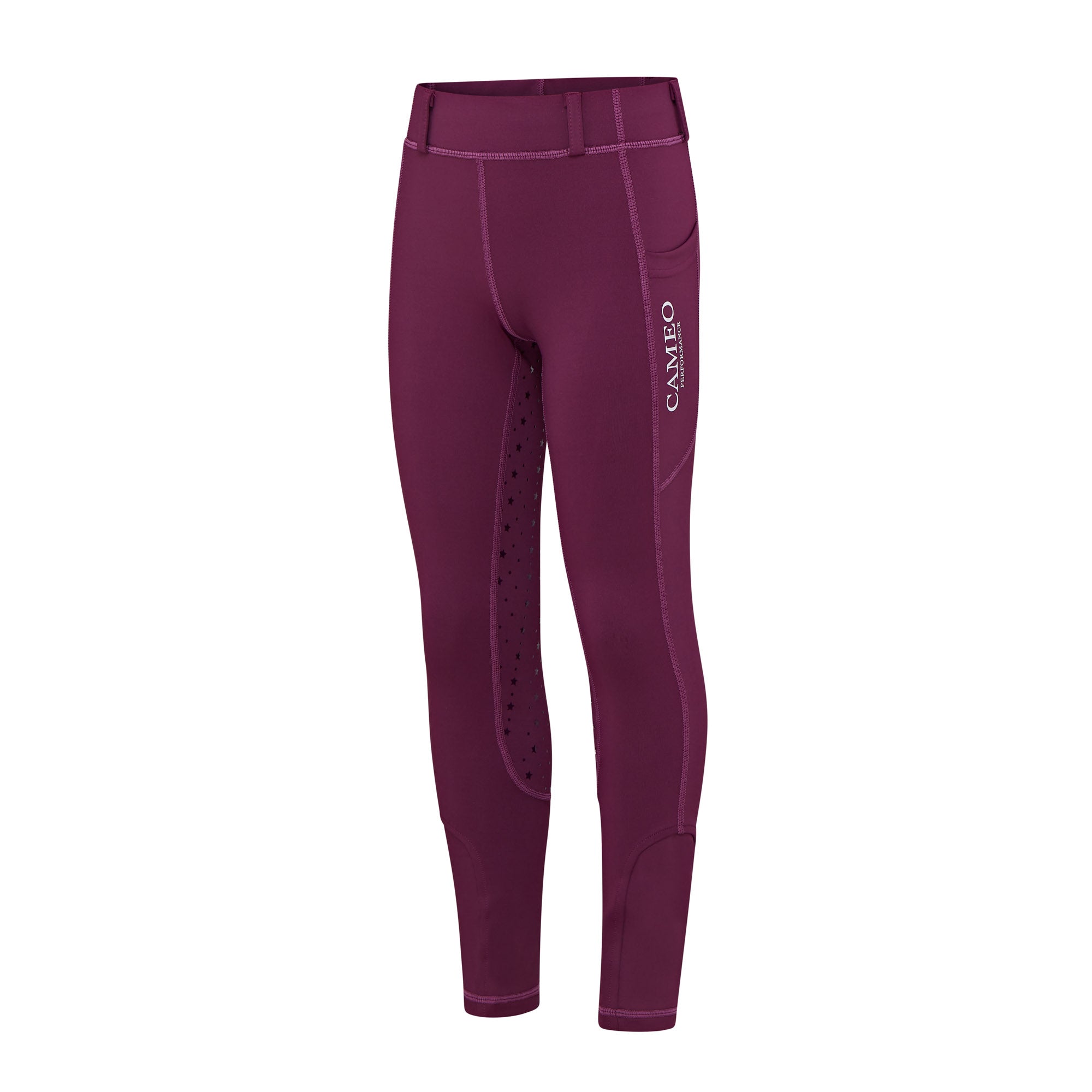 CAMEO Junior Performance Riding Tights - Equestrian Apparel, CameoTech, Silicone Grip, and Phone Pocket. Buy now at Equiflair!