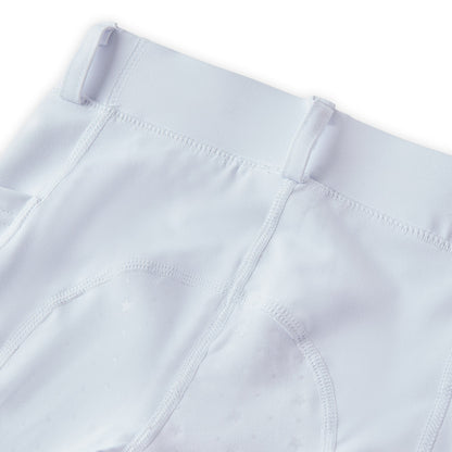 White Junior Riding Tights | Cameo Performance Equestrian Tights | Comfort, Grip, Pocket | Equiflair