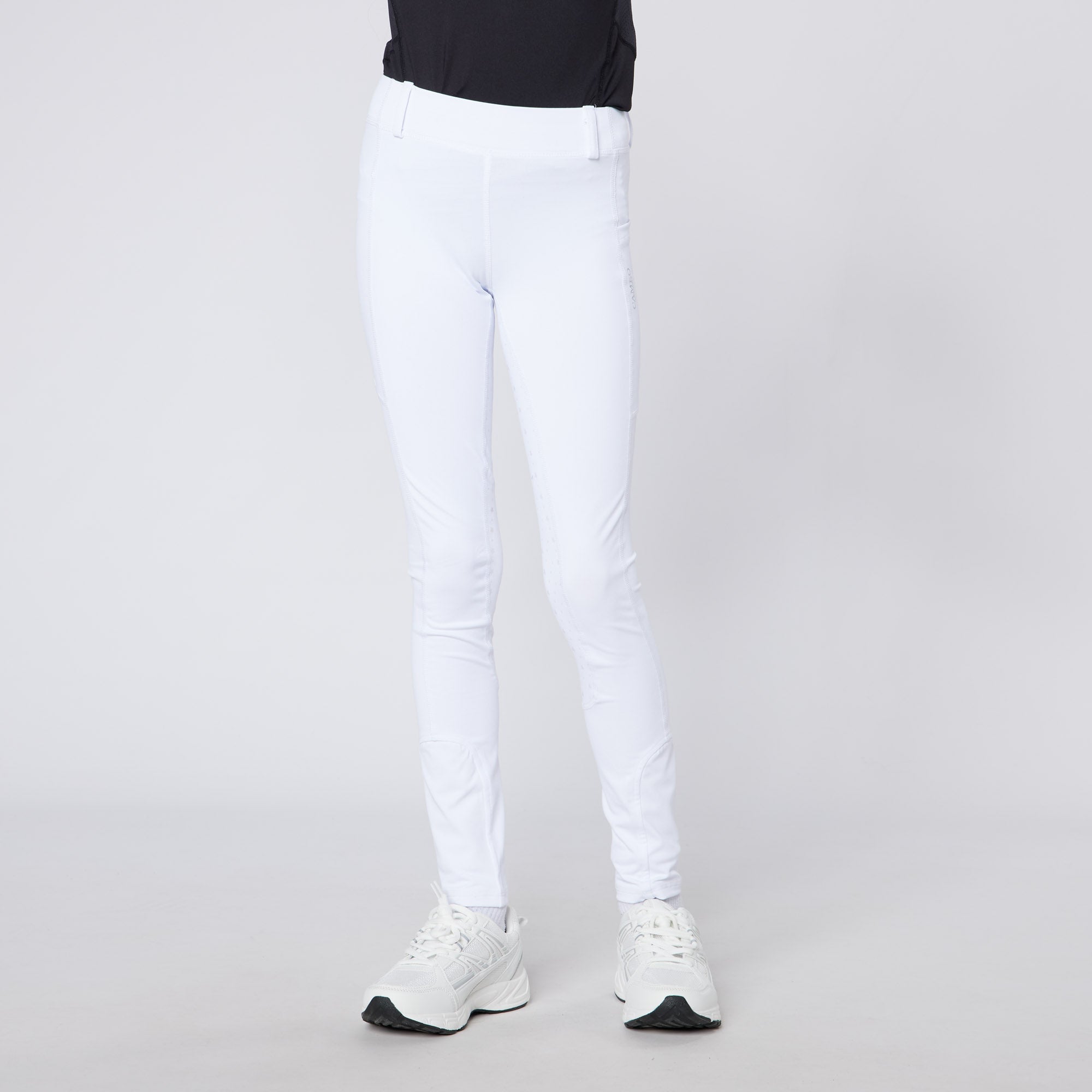 Equiflair CAMEO Junior White Riding Tights: Comfort & Performance Equestrian Apparel