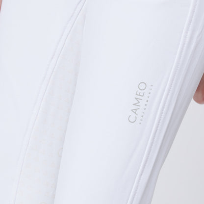 Cameo Performance Tights - Pale Grey Equestrian Riding Leggings with Grip & Comfort