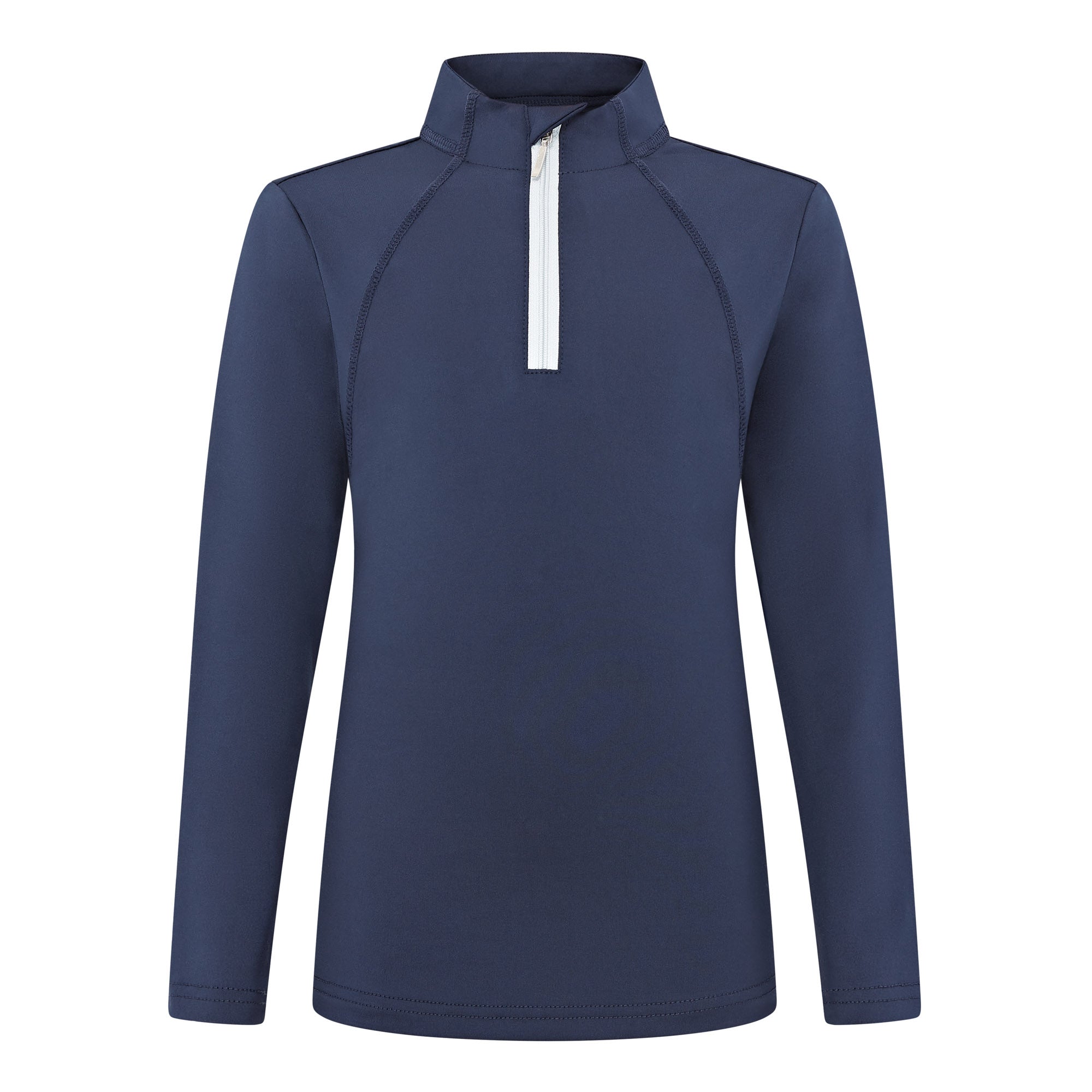 Equiflair CAMEO Junior Baselayer - Teal Blue Long Sleeve Equestrian Top. Comfortable riding apparel.