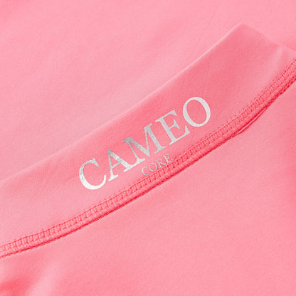 Cameo Core baselayer close-up: Equestrian performance apparel. Silky smooth CameoTech material with stylish tailored fit.