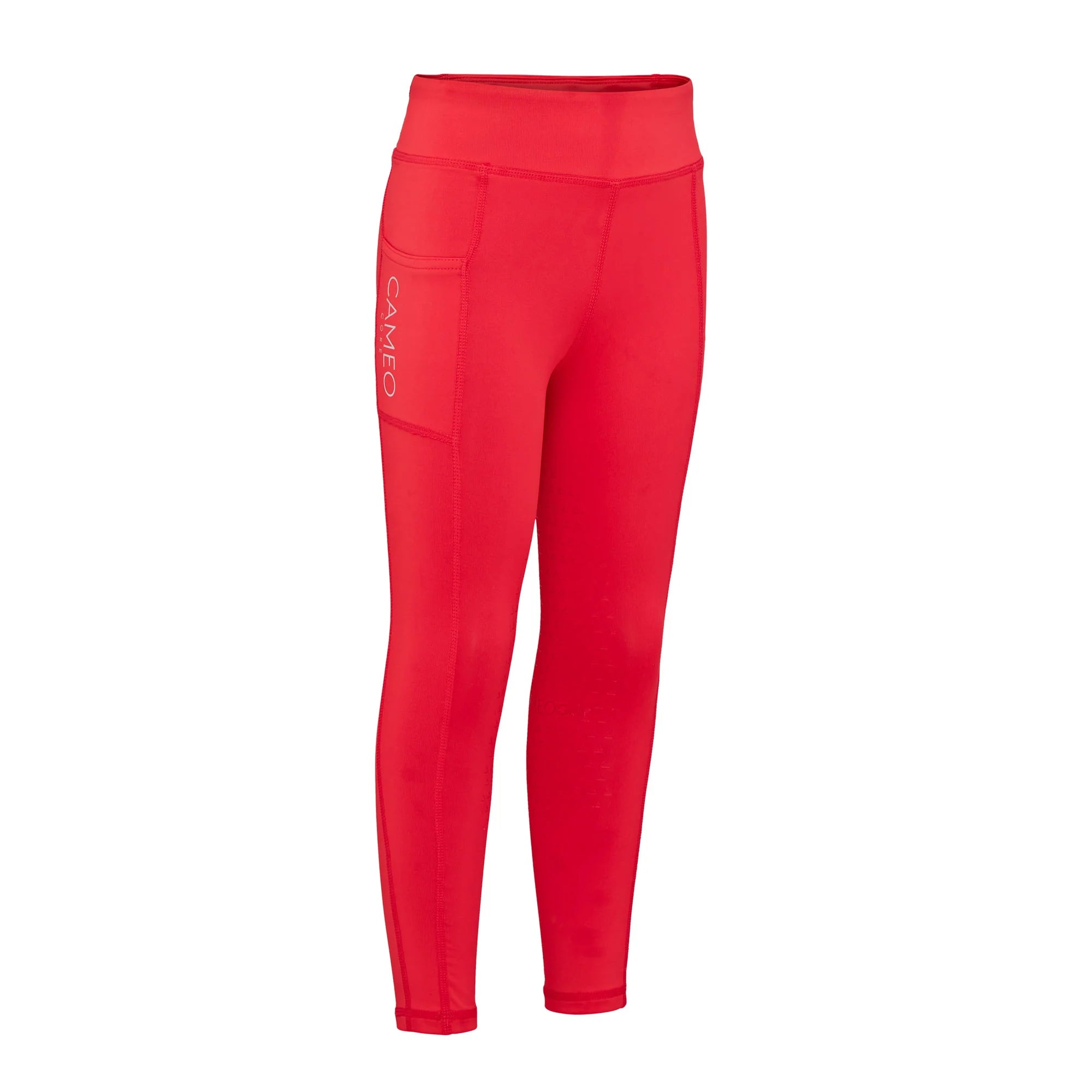 CAMEO Junior Core Tights Poppy Red | Children's Riding Tights with Phone Pocket | Equiflair