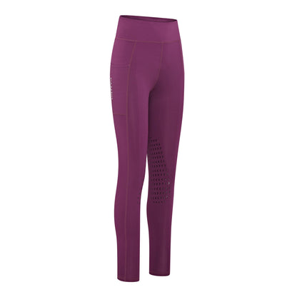 CAMEO Core Collection Aubergine Riding Tights: Women's Equestrian Apparel with Phone Pocket & Silicone Knee Grip - C415