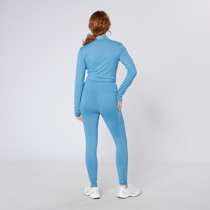 CAMEO CORE COLLECTION AIRFORCE BLUE Riding Tights for Women | Equestrian Apparel | Technical Fabric | Phone Pocket