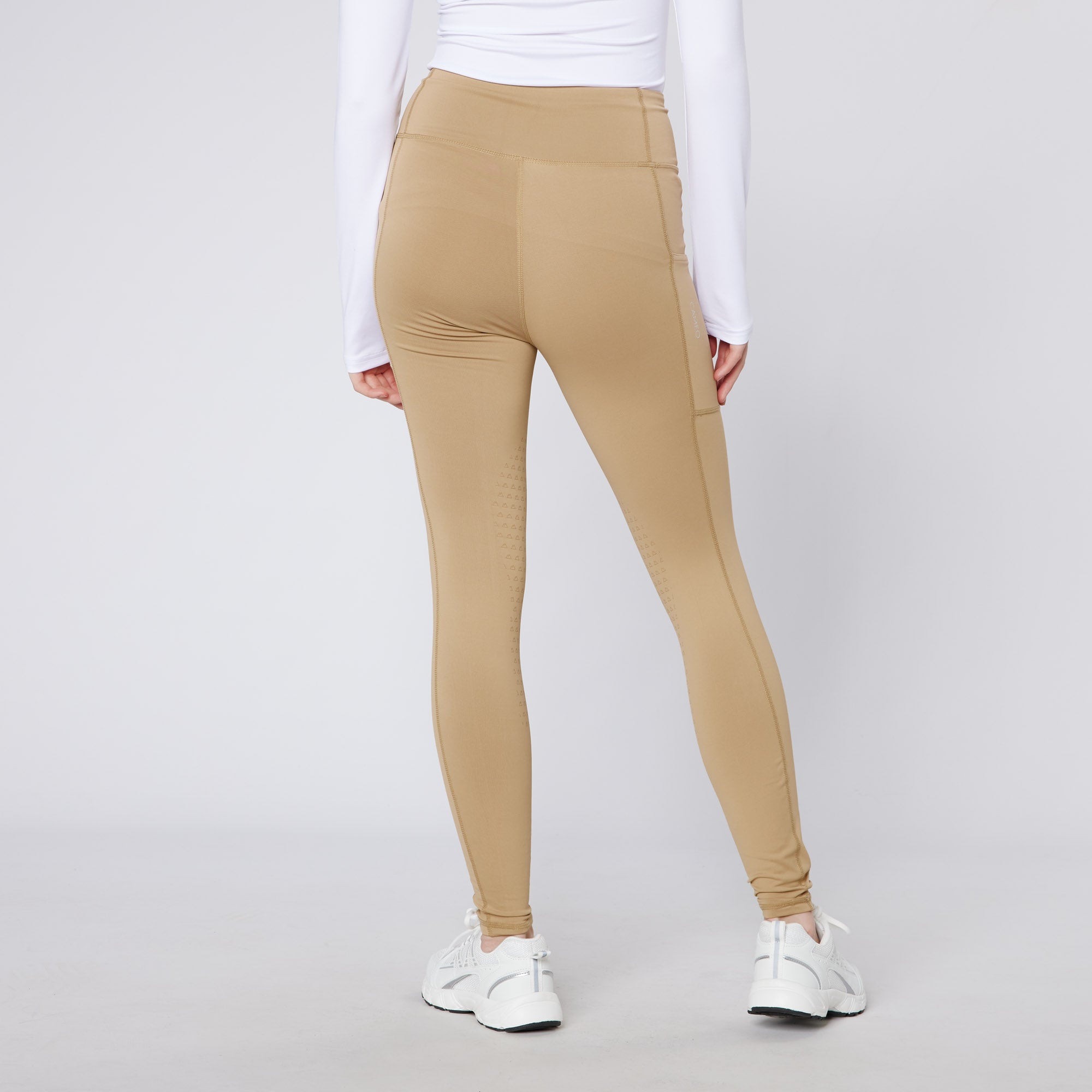 CAMEO Core Collection Beige Riding Tights for Women - Equestrian Leggings with Grip