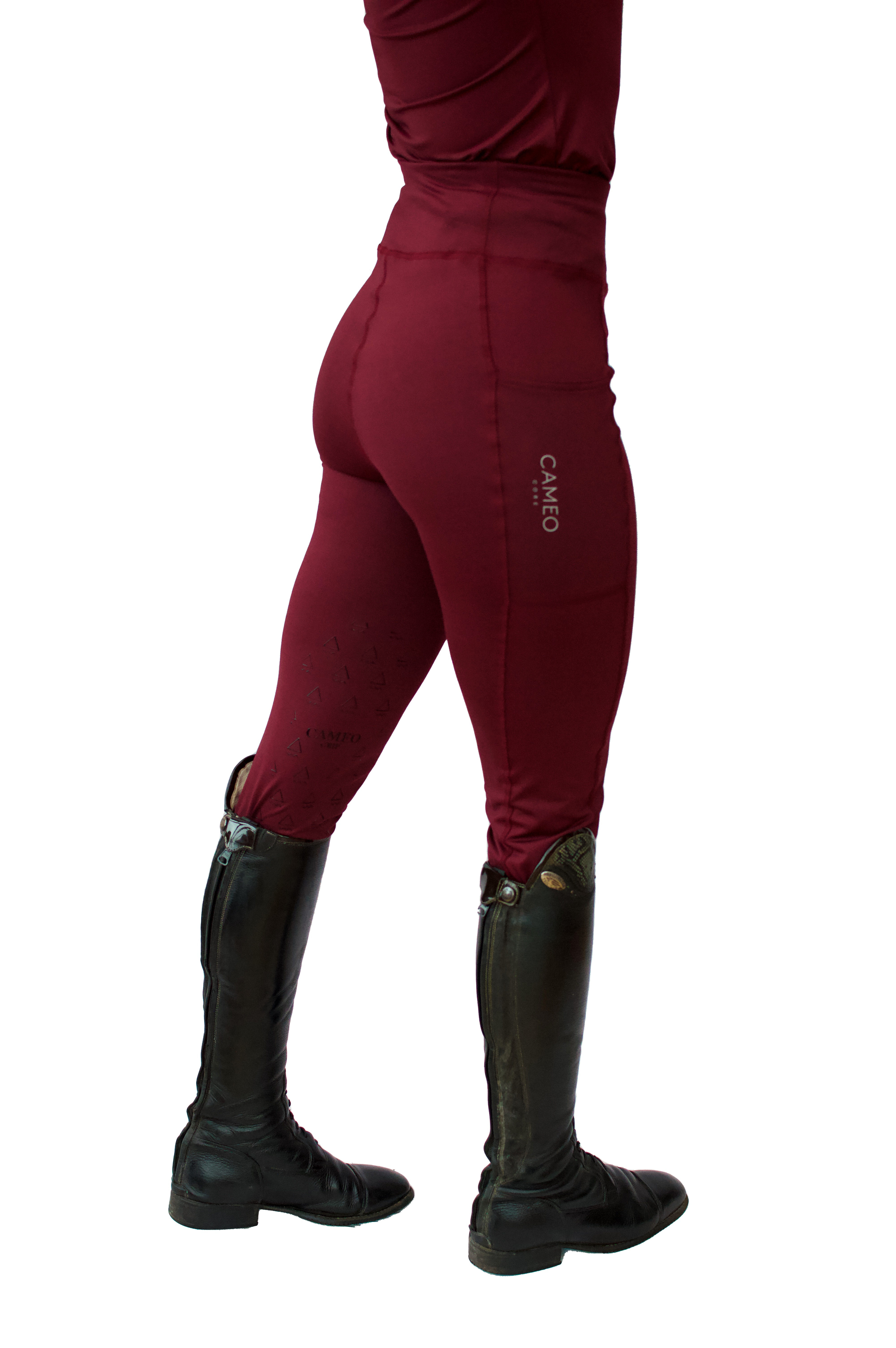 Crimson Riding Tights - CAMEO CORE COLLECTION Equestrian Apparel - Ladies Equestrian Leggings