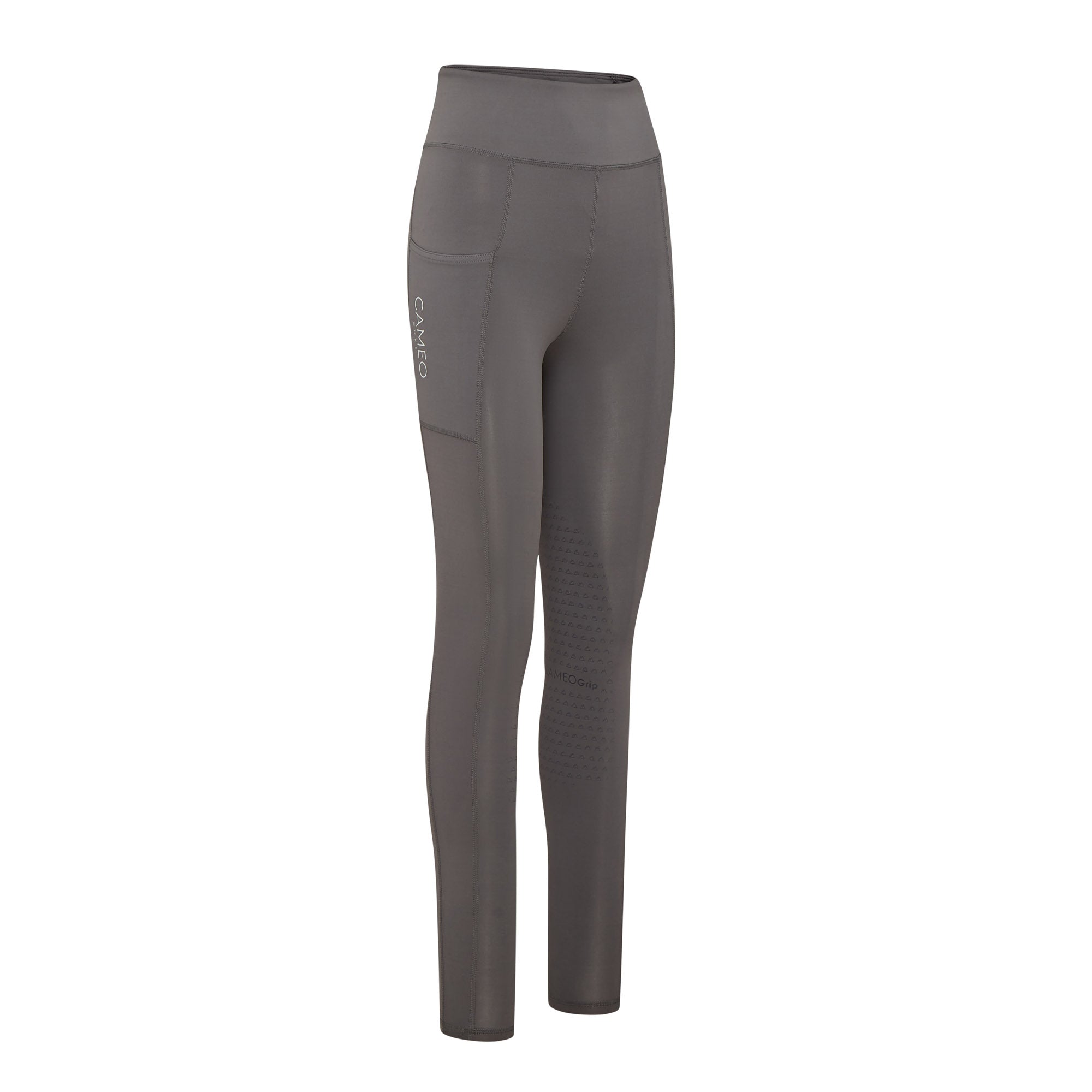 CAMEO Core Collection Dark Grey Riding Tights with Phone Pocket | Women's Equestrian Apparel