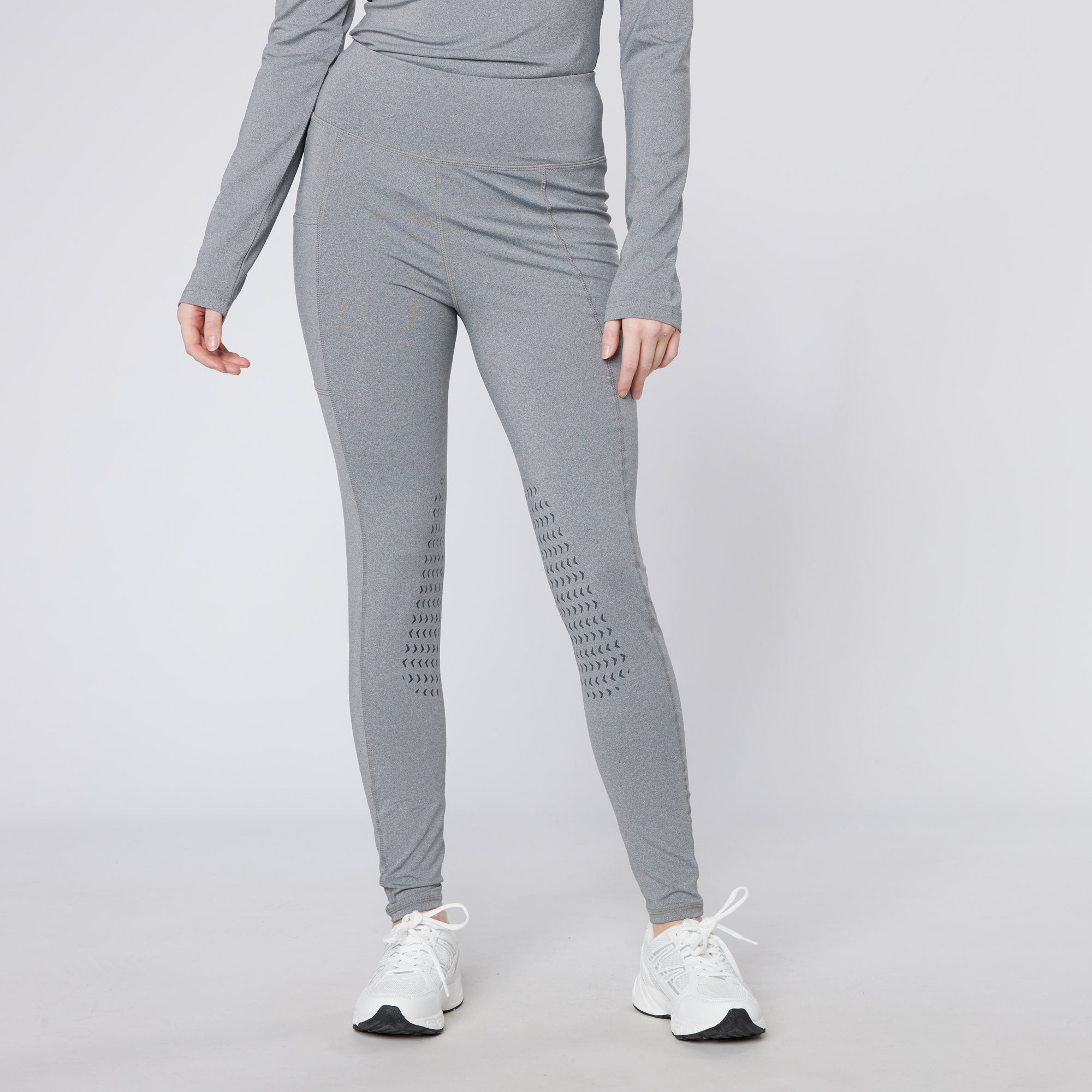 Grey Riding Leggings: Cameo Core Collection Tights - Comfortable Equestrian Apparel