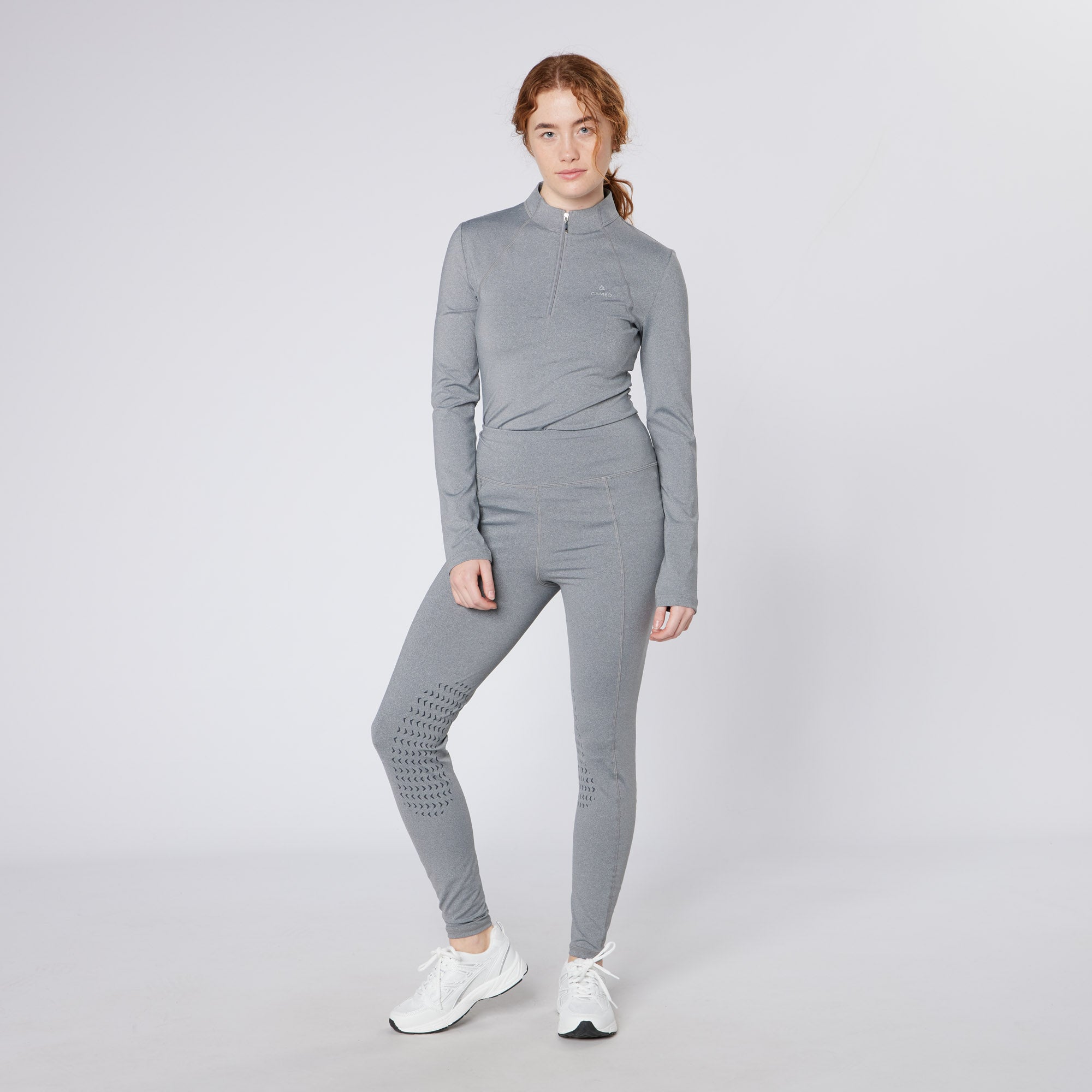 Equiflair CAMEO CORE COLLECTION Tights Marl - Women's Riding Tights with Phone Pocket & CameoTech Fabric.