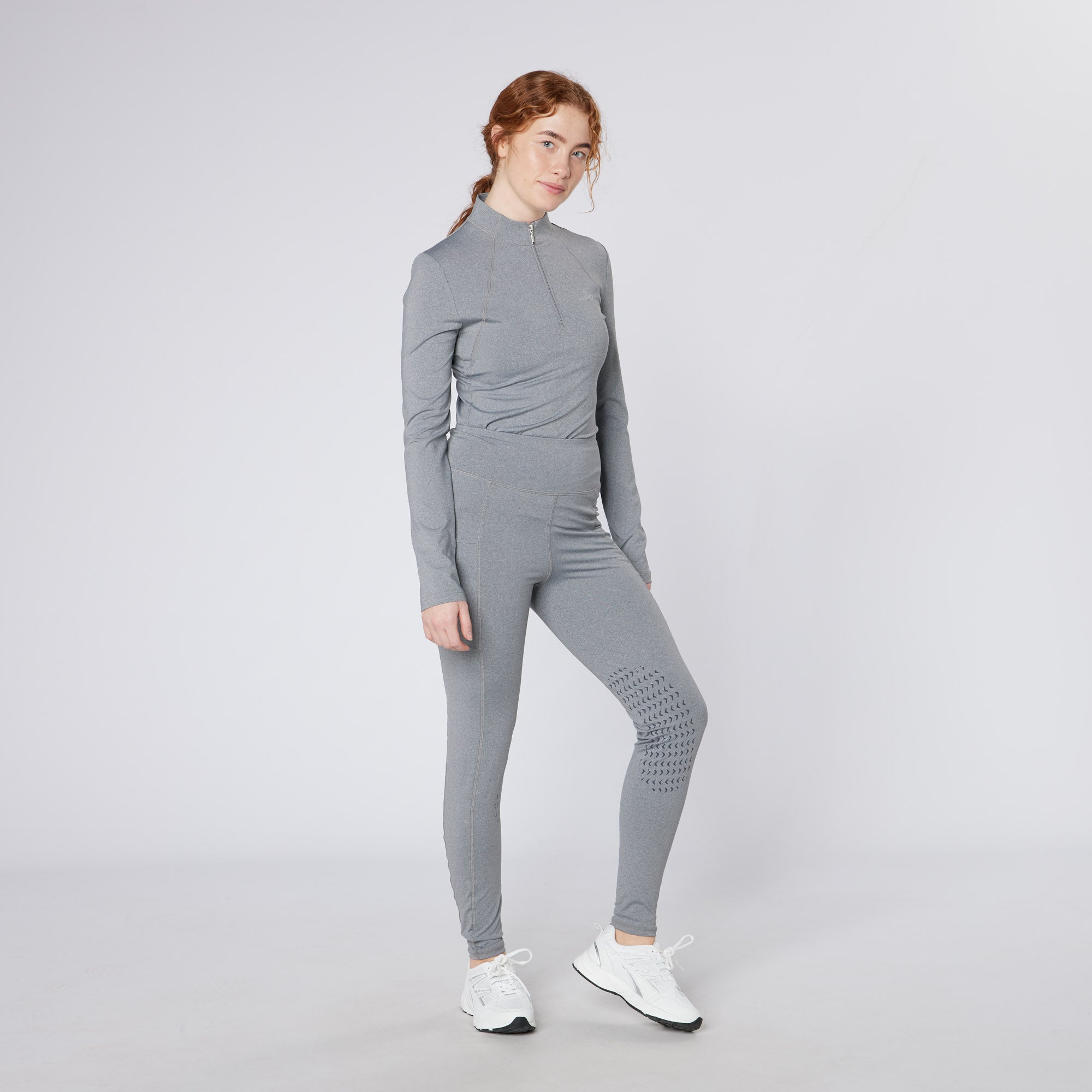 Cameo Core Collection Marl Riding Tights - Equestrian Apparel with Silicone Grip Knee