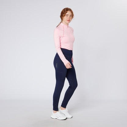 Cameo Equine Baselayer - Pale Pink Equestrian Riding Top for Women - Comfortable & Stylish
