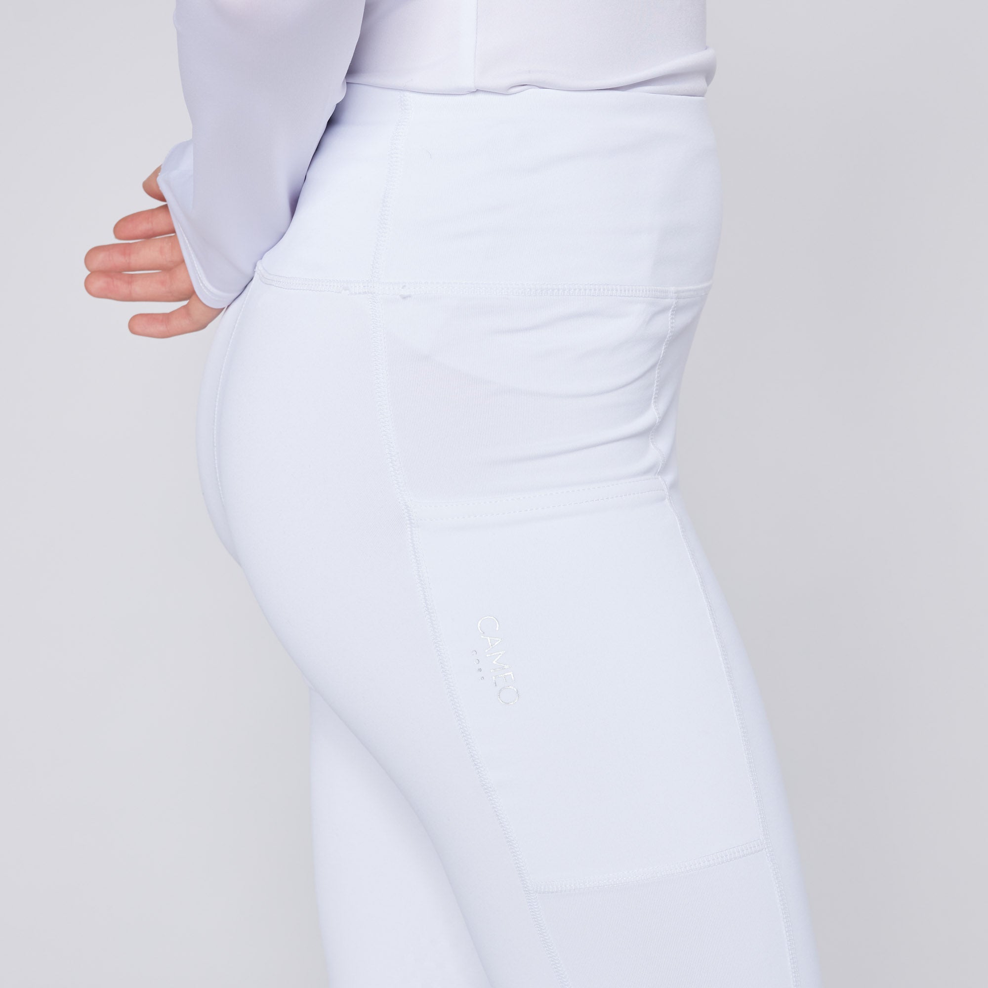 CAMEO CORE COLLECTION TIGHTS WHITE - Ladies Riding Tights, Equestrian Apparel, White Leggings, Women's Sportswear